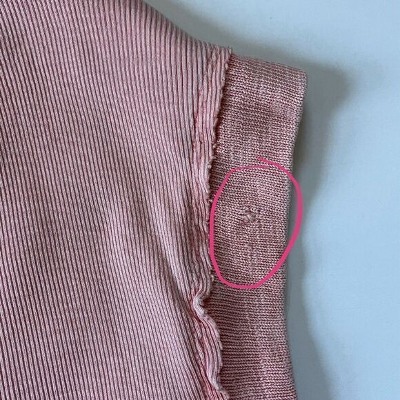 Anthropologie Pilcro Cropped Sweatshirt Coral Small - Picture 9 of 10